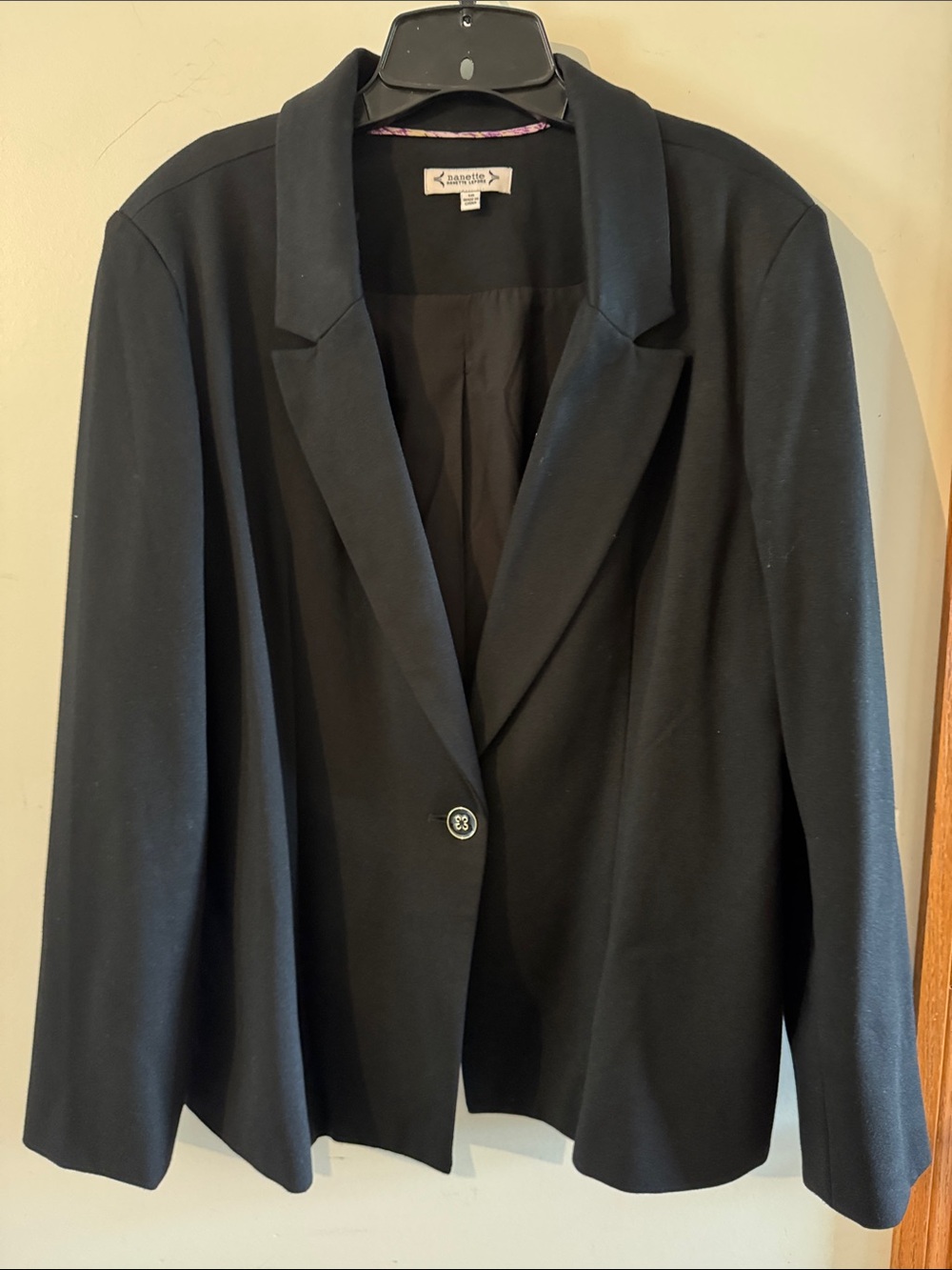Lane Bryant Black Single-Button Blazer